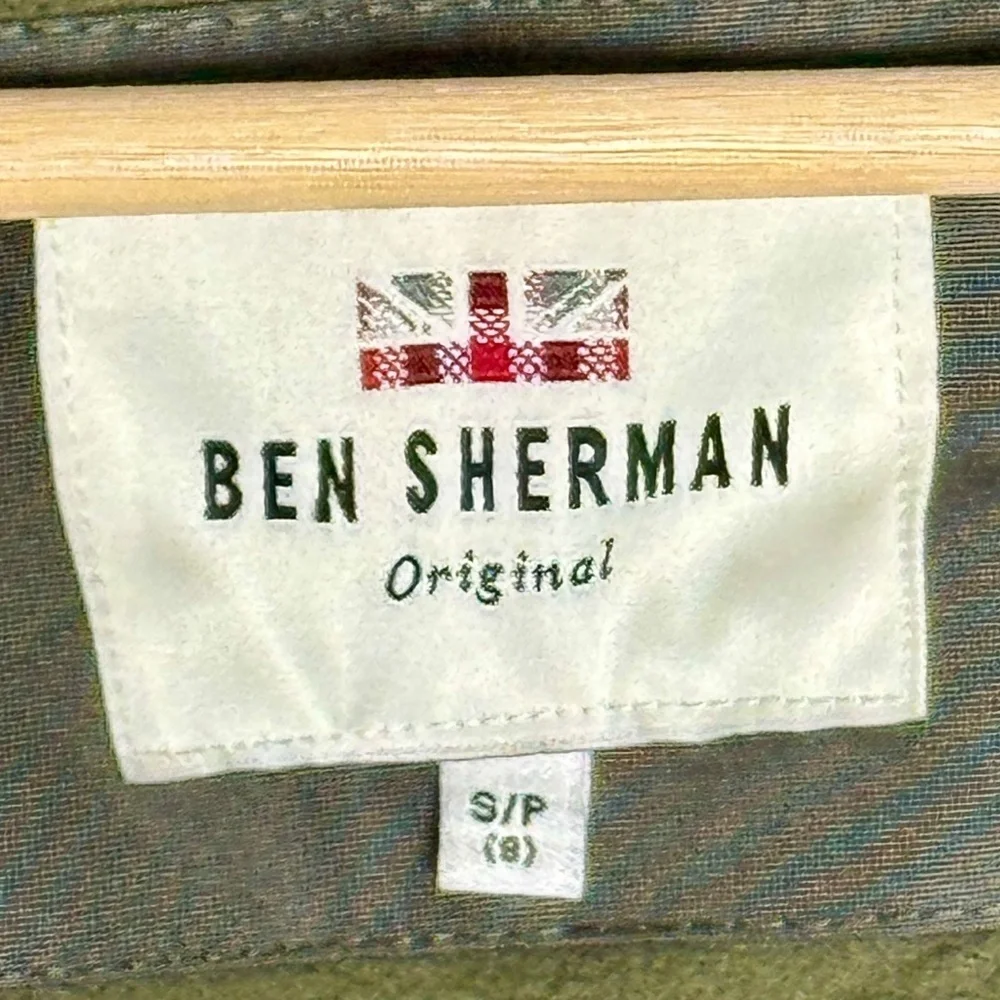 Ben Sherman Youth Faux Fur Trim Hooded Parka Puffer Coat in Olive Green Sz S (8)